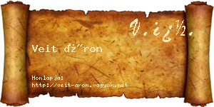 Veit Áron névjegykártya