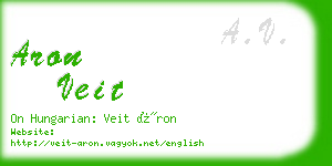 aron veit business card